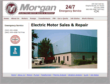 Tablet Screenshot of morganelectricmotors.com
